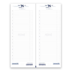 Agenda personnalisable entreprise : Agenda entreprise caisse long Bleu marine 4