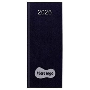 Agenda personnalisable entreprise : Agenda entreprise caisse long Bleu marine