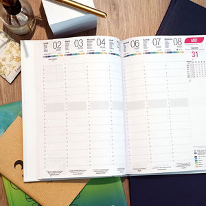 Agenda personnalisé 100% perso : Agenda personnalisé couverture rigide reliure dos carré collé Toutes 6