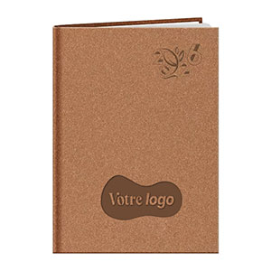 Agenda personnalisé A4 : Agenda personnalisé Eco large Marron