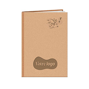 Agenda personnalisé semainier : Agenda personnalisé Eco medium Beige