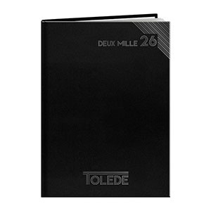 Agenda publicitaire A4 : Agenda publicitaire Tolede large Noir 1