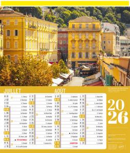Bloc calendrier publicitaire, Sites de France 3
