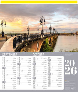 Bloc calendrier publicitaire, Sites de France 4