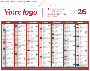 Calendrier bancaire, Classique Couleurs 3