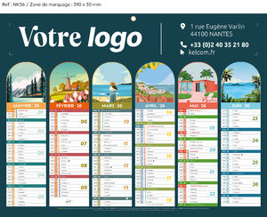 Calendrier bancaire Banc'ill Medium publicitaire 2