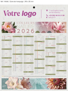 Calendrier bancaire Evasion Mini publicitaire 2