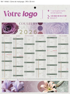 Calendrier bancaire Evasion Mini publicitaire 3