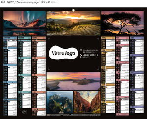 Calendrier bancaire Paysages Medium publicitaire 2
