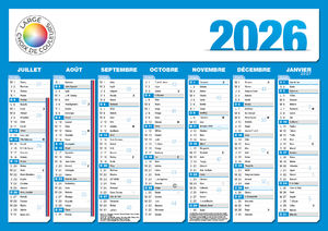 Calendrier bancaire personnalisé : Calendrier A4 1