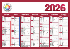Calendrier bancaire personnalisé : Calendrier A4 3