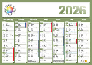 Calendrier bancaire personnalisé : Calendrier A4 4