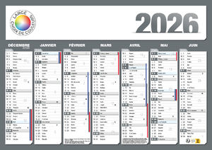Calendrier bancaire personnalisé : Calendrier A4 6