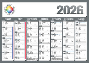 Calendrier bancaire personnalisé : Calendrier A4 7