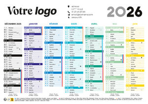 Calendrier bancaire personnalisé 1