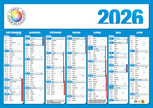 Calendrier bancaire personnalisé : Calendrier A4