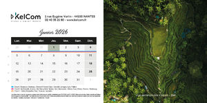 Calendrier chevalet personnalisé 10.5 x 21 cm 1