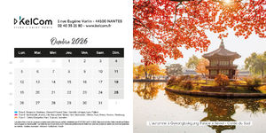 Calendrier chevalet personnalisé 10.5 x 21 cm 10