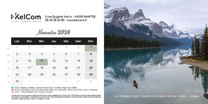 Calendrier chevalet personnalisé 10.5 x 21 cm 11