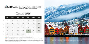 Calendrier chevalet personnalisé 10.5 x 21 cm 12