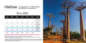 Calendrier chevalet personnalisé 10.5 x 21 cm 2