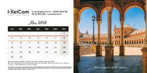 Calendrier chevalet personnalisé 10.5 x 21 cm 3