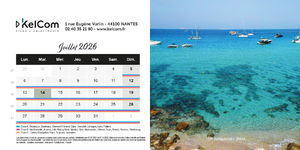 Calendrier chevalet personnalisé 10.5 x 21 cm 7