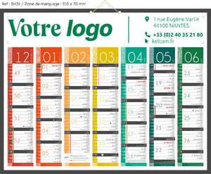 Calendrier de banque publicitaire à personnaliser, Tendance