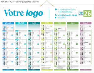 Calendrier de banque publicitaire qualité, Prismabanque