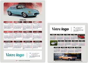Calendrier mag design car 2025