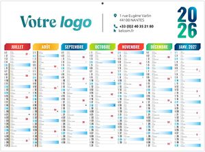 Calendrier personnalisable arlequin 2025 2