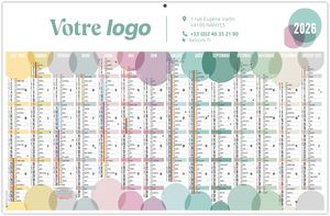 Calendrier personnalisable bulles 2025 1