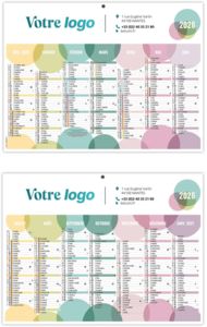 Calendrier personnalisable bulles 2025 2