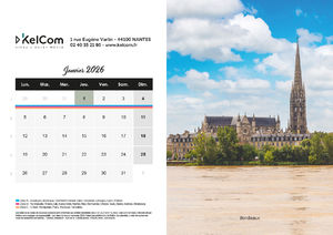 Calendrier personnalisé chevalet France 210 x 148 mm 1