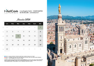 Calendrier personnalisé chevalet France 210 x 148 mm 11