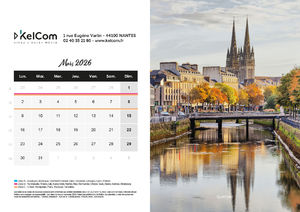 Calendrier personnalisé chevalet France 210 x 148 mm 3