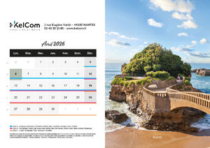 Calendrier personnalisé chevalet France 210 x 148 mm 4