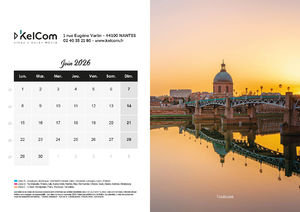 Calendrier personnalisé chevalet France 210 x 148 mm 6