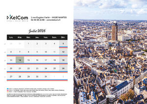 Calendrier personnalisé chevalet France 210 x 148 mm 7