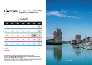 Calendrier personnalisé chevalet France 210 x 148 mm 8