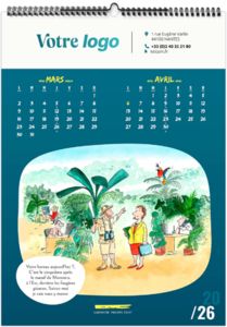 Calendrier personnalisé l'humour au travail 2025 3