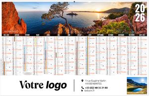 Calendrier personnalisé libre choix azuréen 2025