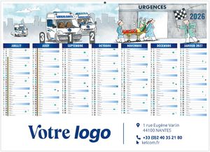 Calendrier personnalisé de toute urgence 2025 2
