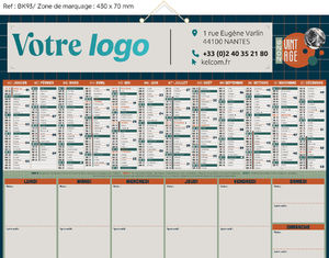 Calendrier planning publicitaire effaçable, Planning Effaçable