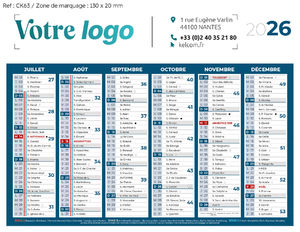 Calendrier publicitaire, Classique Micro 1