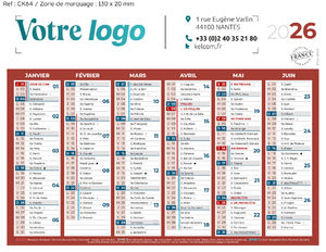 Calendrier publicitaire, Classique Micro 2