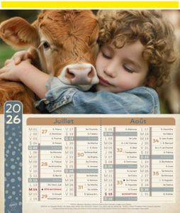 Calendrier publicitaire animaux, Enfants et animaux 3
