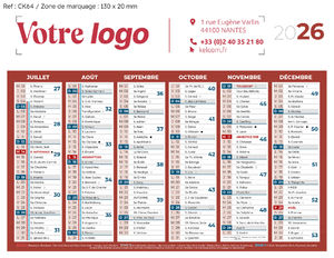 Calendrier publicitaire bancaire, le Micro 3