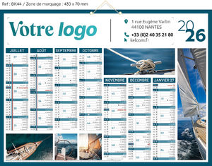 Calendrier publicitaire bateau, Voiles 1