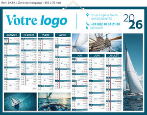 Calendrier publicitaire bateau, Voiles